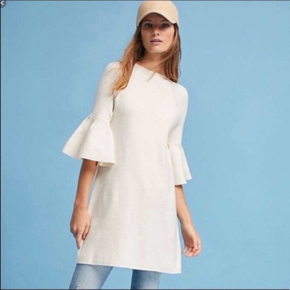 Anthropologie Bell Sleeve Sweater Dress Tunic